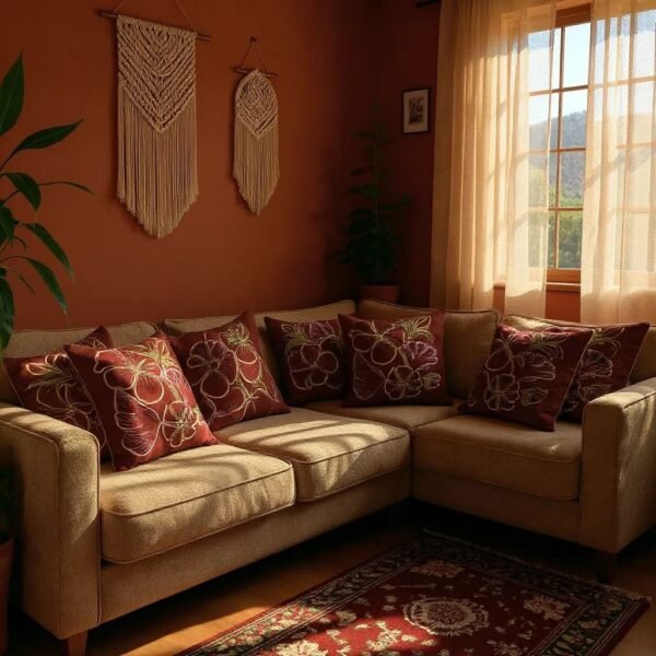 EMBROIDERED CUSHION COVER,,,