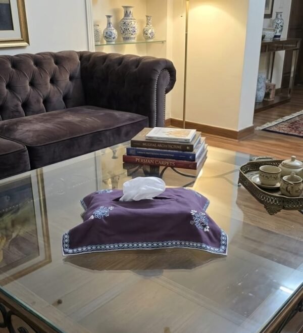 TISSUE BOX WITH EMROIDRED COVER,,,