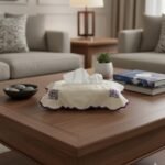 TISSUE BOX WITH EMBROIDRED COVER,,,