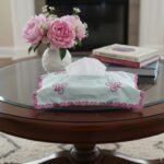 TISSUE BOX WITH EMBROIDERD COVER,